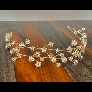Wedding hair accessory - star crystal tiara headband